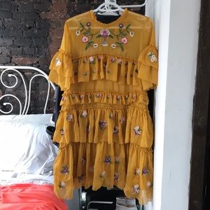 Floral embroidered dress